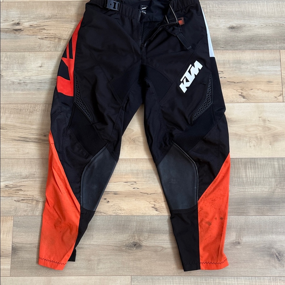 KTM Men's Black and Red Riding Pants
